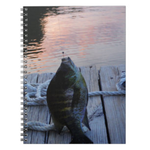 Bluegill at sunset Lake Arrowhead Spiral Notebook