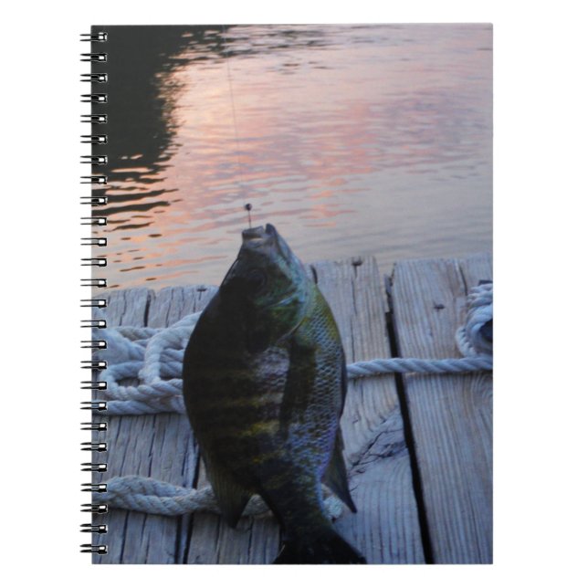 Bluegill at sunset Lake Arrowhead Spiral Notebook (Front)