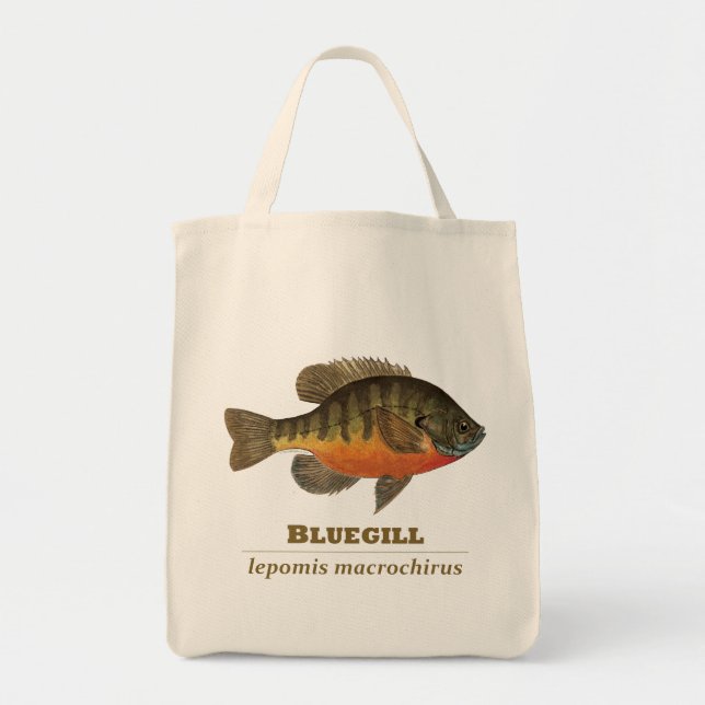 Bluegill Bream Fishing Tote Bag (Front)