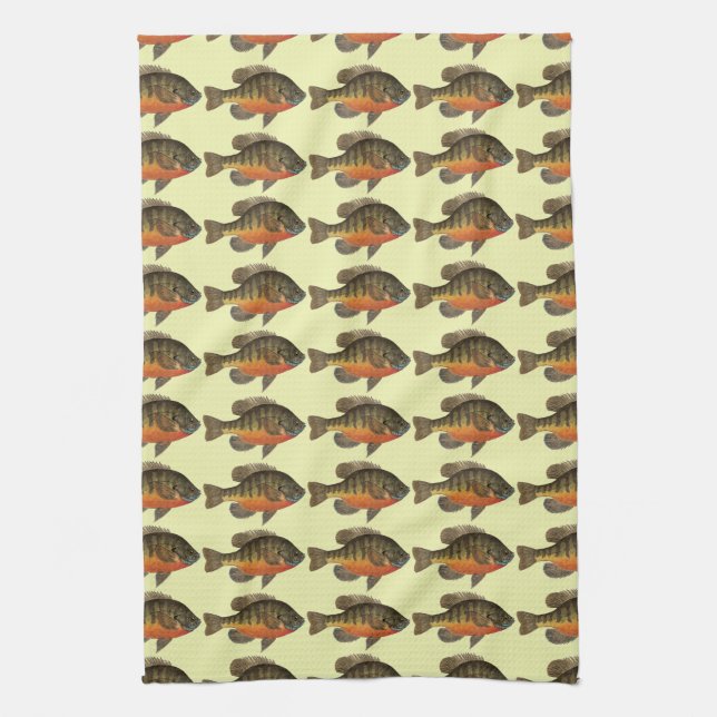 Bluegill Bream Tea Towel (Vertical)