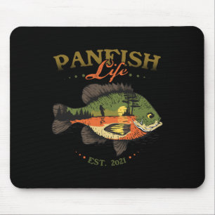 Bluegill Fish Panfish Life Est 2021 Fishing Fisher Mouse Pad