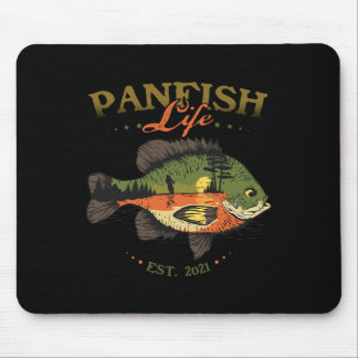 Bluegill Fish Panfish Life Est 2021 Fishing Fisher Mouse Pad