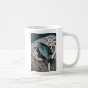 bluegill on dock coffee mug