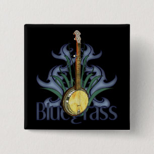 Bluegrass Banjo Design Buttons