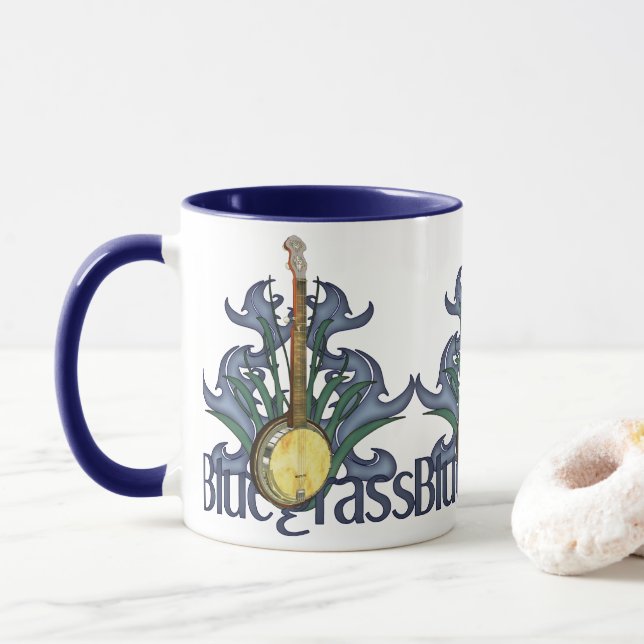 Bluegrass Banjo Design Mugs (With Donut)
