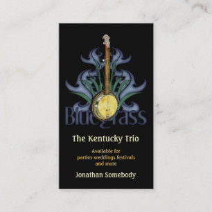 Bluegrass Banjo Logo Business Cards