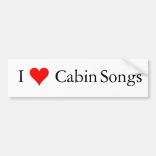 Bluegrass Music: I (heart) Cabin Songs Bumper Sticker