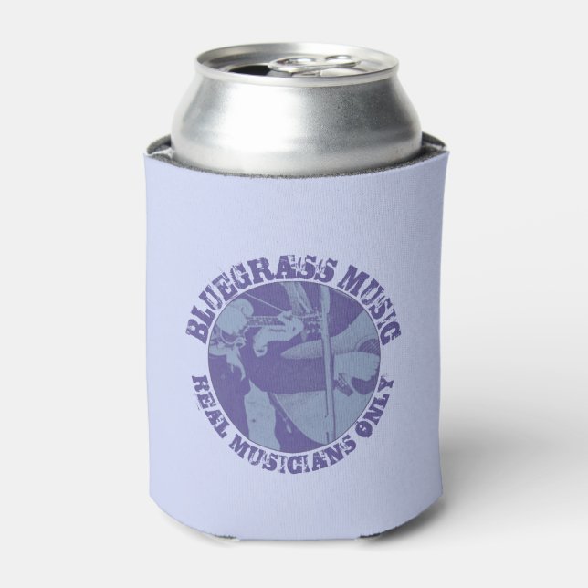 Bluegrass Music Real Musicians Only Blue Players Can Cooler (Can Front)