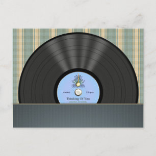 Bluegrass Vinyl Record Personalised Postcards