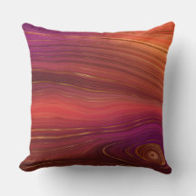 BlueGreen Grey Purple Red Pink MarbleThow Pillows