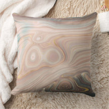 BlueGreen Grey Purple Red Pink MarbleThow Pillows