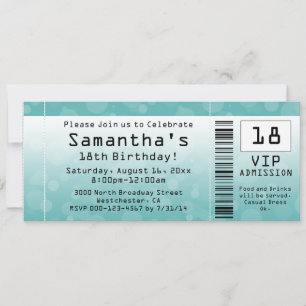 BlueGreen Ticket Invitations