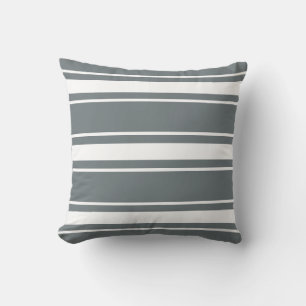 Bluegrey pillow with white stripes
