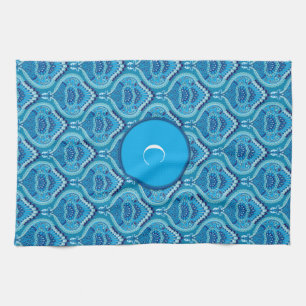 Blueish - Feathered Paisley Tea Towel
