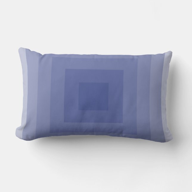 Blueish Purple Square Geometric Lumbar Cushion (Front)