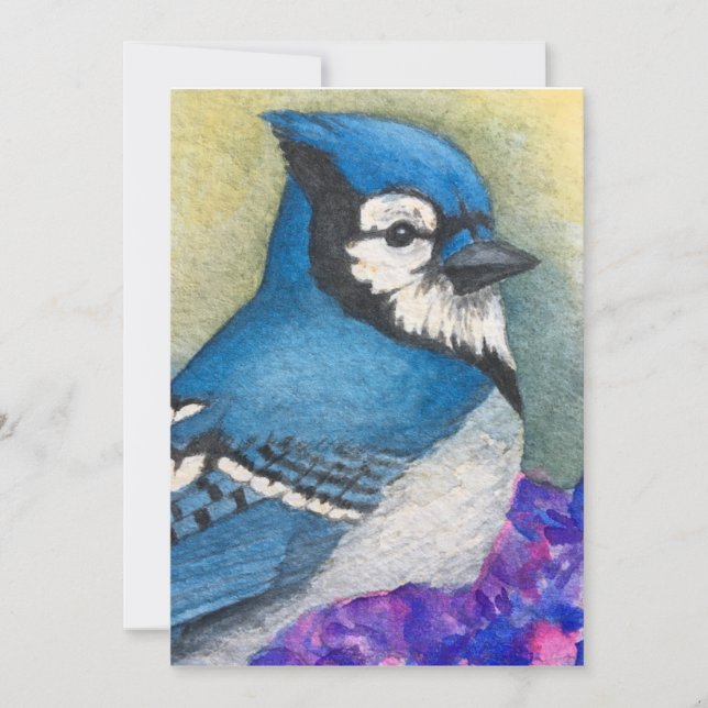 Bluejay Bird Thank You Card Blue Jay Friendship (Front)