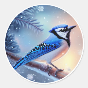 Bluejay Classic Round Sticker