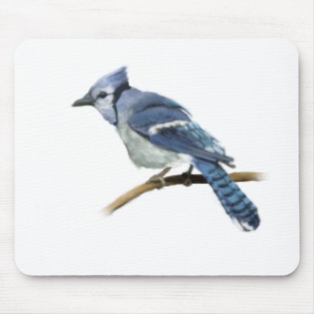 Bluejay Illustration Mouse Pad (Front)