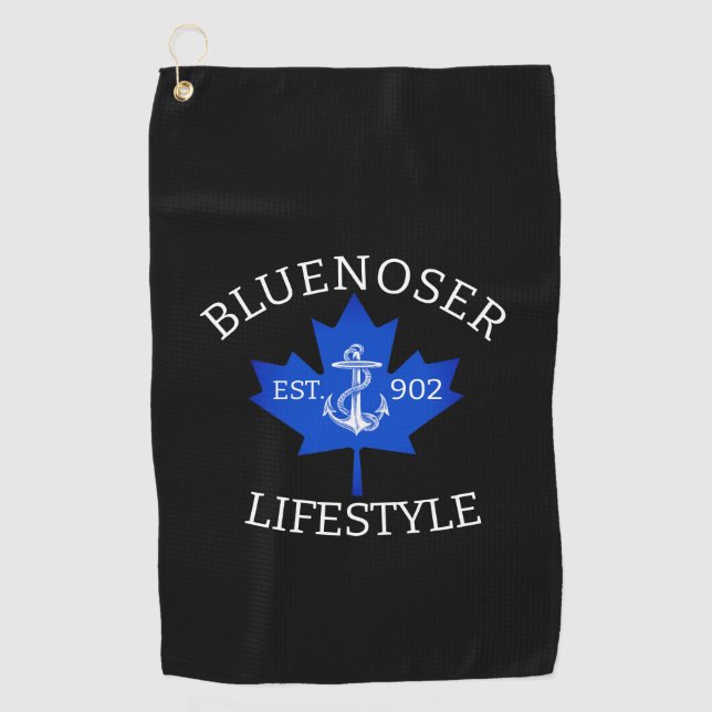 Bluenoser Lifestyle Maple leaf 902 Eh !  Golf Towel (Front)