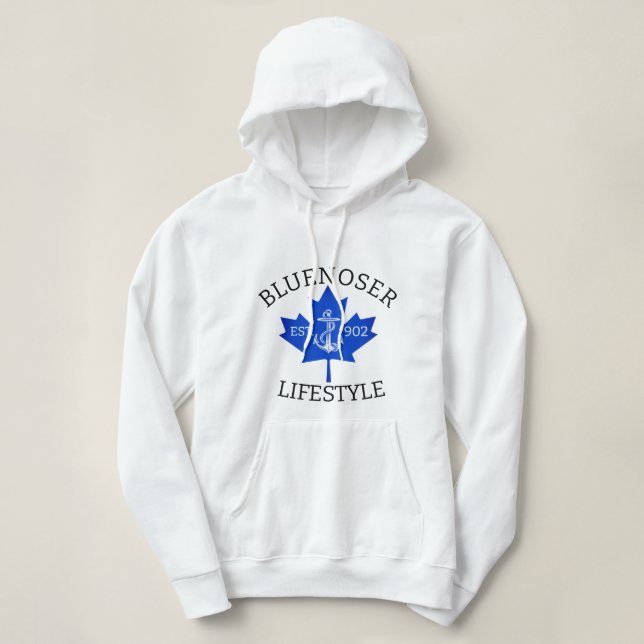 Bluenoser Lifestyle Maple leaf 902 Eh !  Hoodie (Design Front)