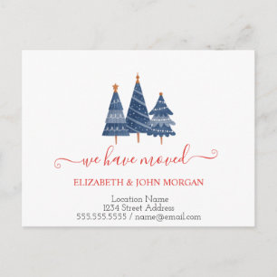 BluePine Trees We Have Moved Announcement Postcard