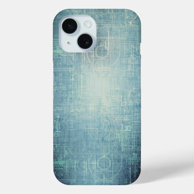 Blueprint - Blue Aesthetic Case-Mate iPhone Case (Back)