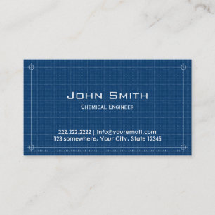 Blueprint Chemical Engineer Business Card
