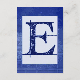 Blueprint "E" Wedding RSVP Card