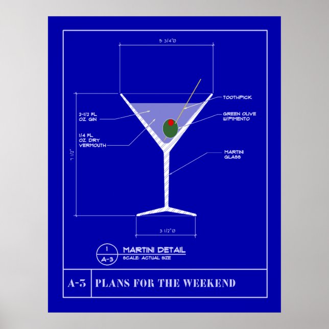 Blueprint for a Martini Poster (Front)
