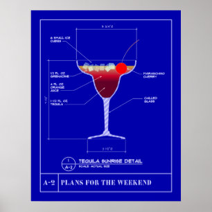 Blueprint for a Tequila Sunrise Poster