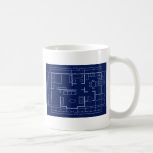 blueprint - house plan coffee mug