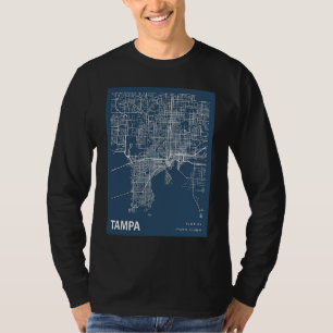 Blueprint Lifestyle Blueprints City Maps Tampa Flo T-Shirt