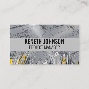 Blueprint   Metallic Steel   Hardware Tools Business Card