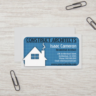 Blueprint Professional Architect Business Cards
