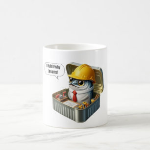 Blueprint Sardine Engineer Coffee Break Art Mug