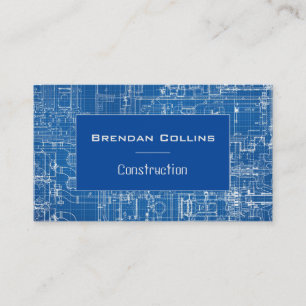Blueprint Technical Engineering Construction Business Card