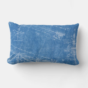 blueprint texture pattern architecture building bl lumbar cushion