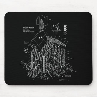 Blueprint Trojan Horse Rabbit Funny Mouse Pad