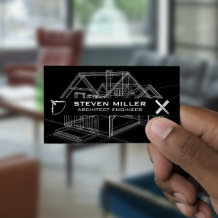 Blueprints Schematics   Architect Tools Business Card
