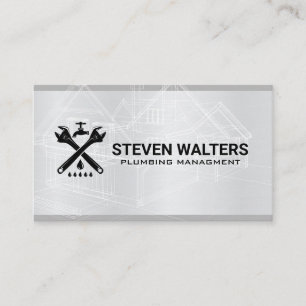 Blueprints Wrench’s and Spout Logo Business Card