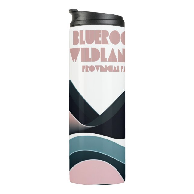Bluerock Wildland Provincial Park Coloured Hills Thermal Tumbler (Rotated Right)