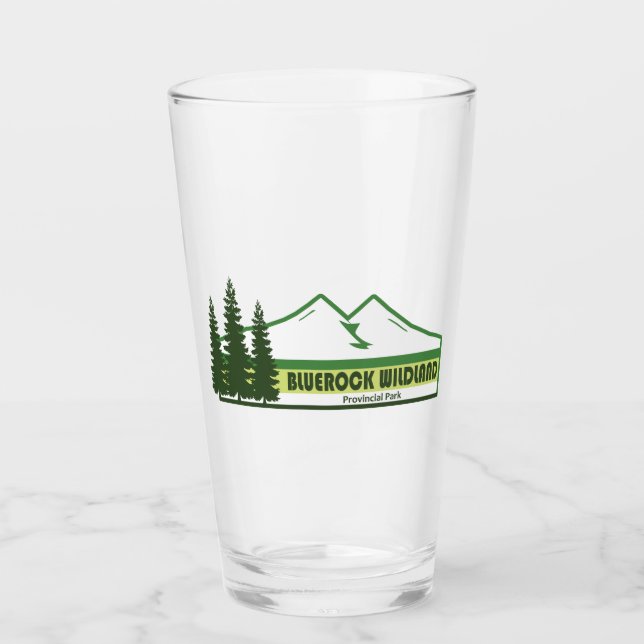 Bluerock Wildland Provincial Park Green Stripes Glass (Front)