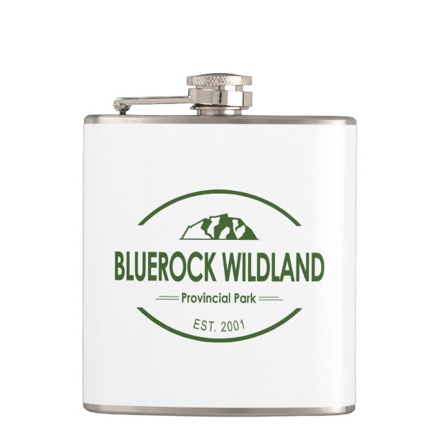Bluerock Wildland Provincial Park Hip Flask (Front)