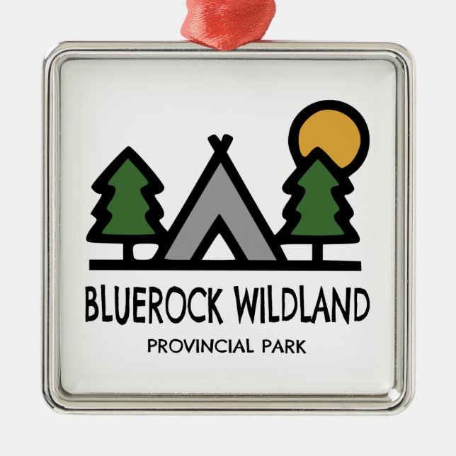 Bluerock Wildland Provincial Park Metal Tree Decoration (Front)