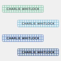 Blues and Greens Gingham Plaid Primary School