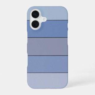 Blues And Greys Colour Stripes On Watercolor Paper iPhone 16 Case