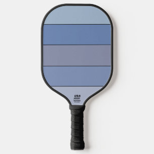 Blues And Greys Colour Stripes On Watercolor Paper Pickleball Paddle