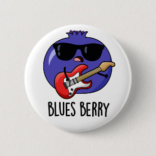 Blues Berry Funny Fruit Pun 6 Cm Round Badge