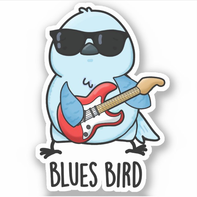 Blues Bird Funny Bluebird Pun  (Front)