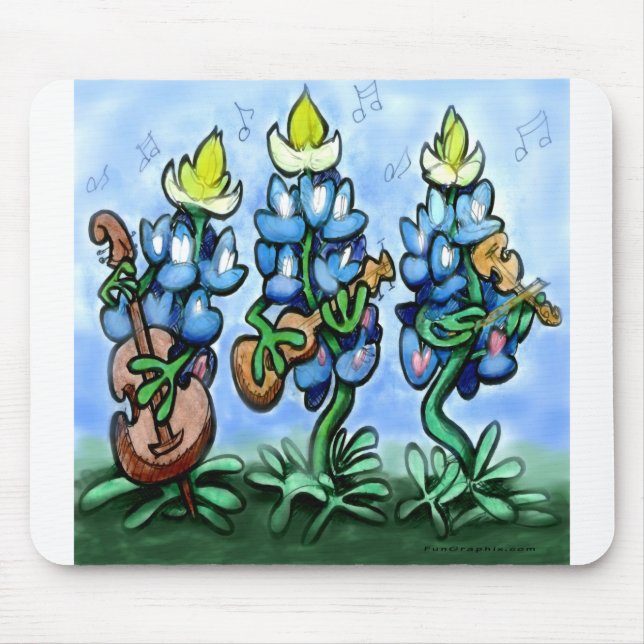Blues Bonnets Mouse Pad (Front)